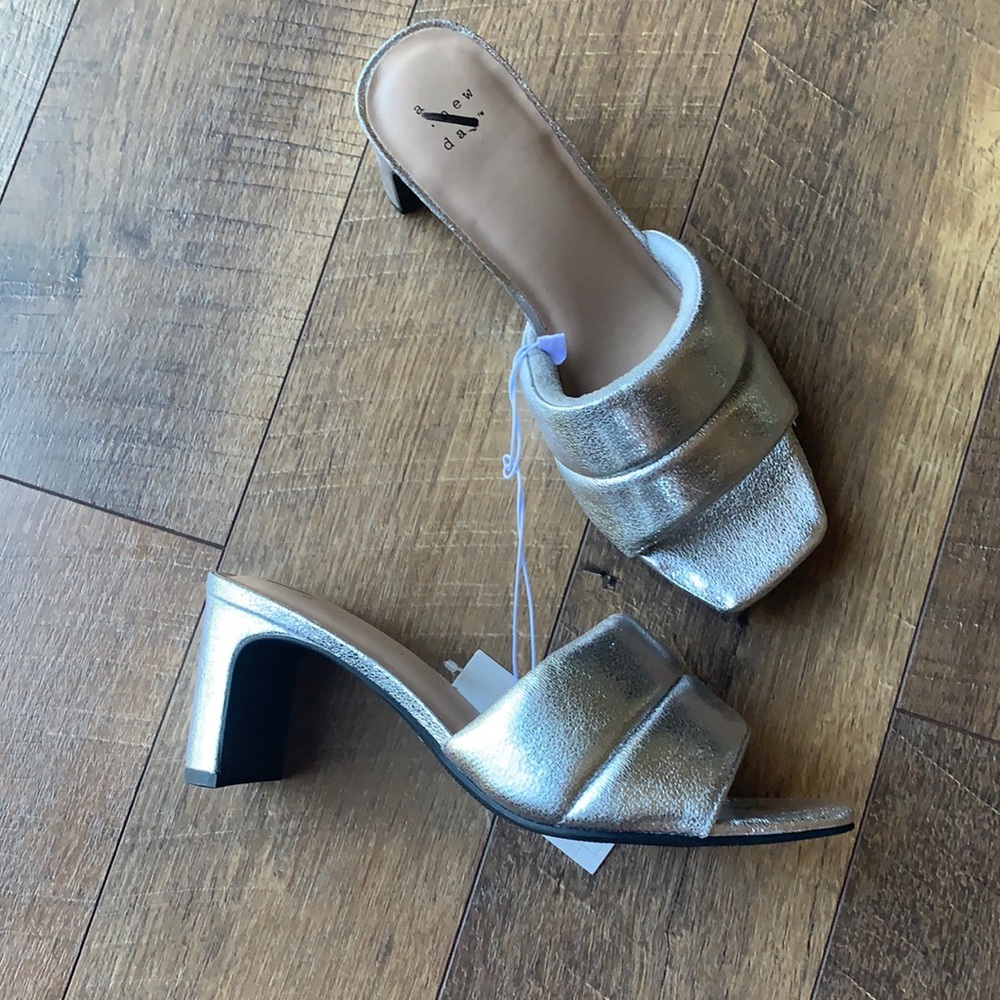 NWT Silver Heel